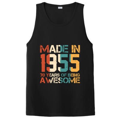 Retro Made In 1955 70 Years Of Being Awesome Birthday PosiCharge Competitor Tank
