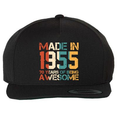 Retro Made In 1955 70 Years Of Being Awesome Birthday Wool Snapback Cap