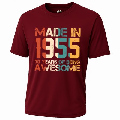 Retro Made In 1955 70 Years Of Being Awesome Birthday Performance Shirt