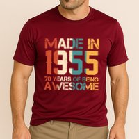Retro Made In 1955 70 Years Of Being Awesome Birthday Performance Shirt