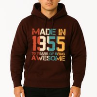 Retro Made In 1955 70 Years Of Being Awesome Birthday Hoodie