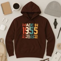 Retro Made In 1955 70 Years Of Being Awesome Birthday Hoodie