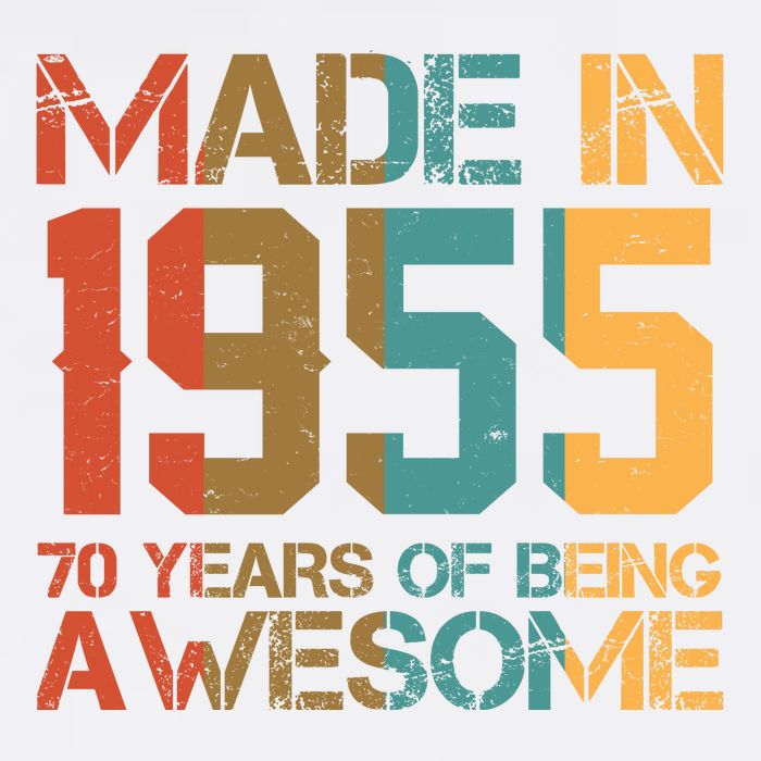 Retro Made In 1955 70 Years Of Being Awesome Birthday Garment-Dyed Sweatshirt