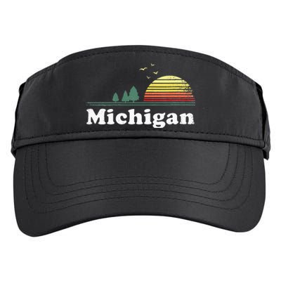 Retro Michigan Image Novelty Home MI State Souvenir Adult Drive Performance Visor