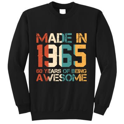 Retro Made In 1965 60 Years Of Being Awesome Birthday Sweatshirt