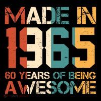 Retro Made In 1965 60 Years Of Being Awesome Birthday 16 in Basic Backpack