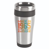 Retro Made In 1965 60 Years Of Being Awesome Birthday 16oz Travel Tumbler