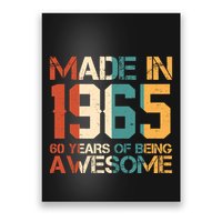 Retro Made In 1965 60 Years Of Being Awesome Birthday Poster