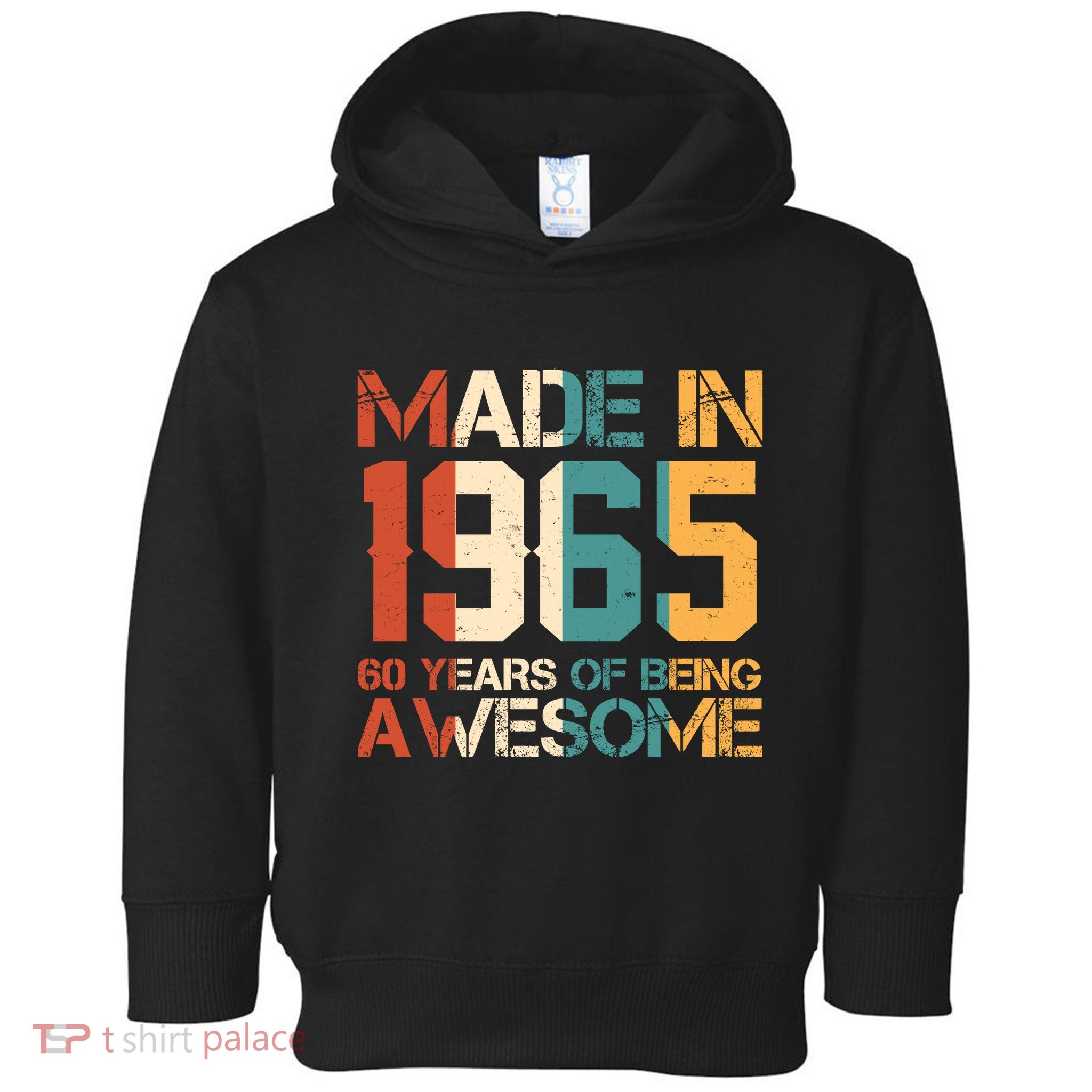 Retro Made In 1965 60 Years Of Being Awesome Birthday Toddler Hoodie