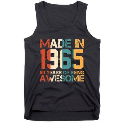 Retro Made In 1965 60 Years Of Being Awesome Birthday Tank Top