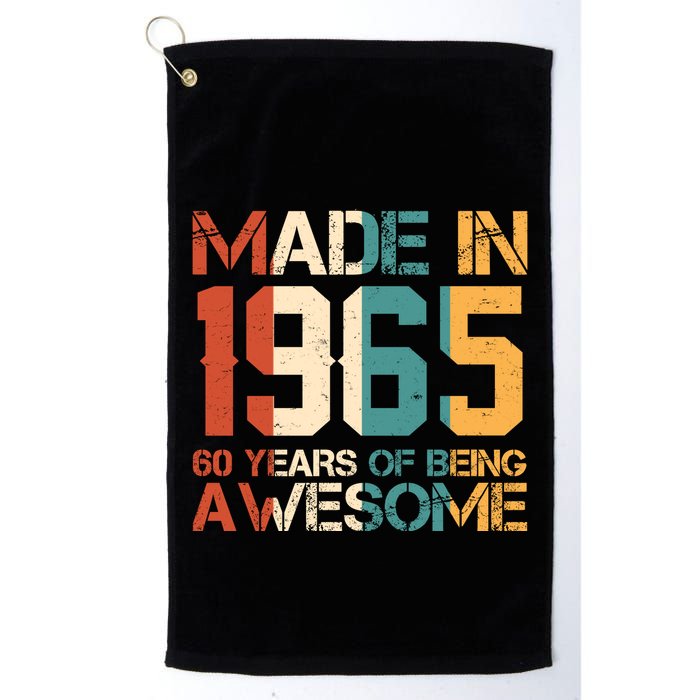 Retro Made In 1965 60 Years Of Being Awesome Birthday Golf Towel