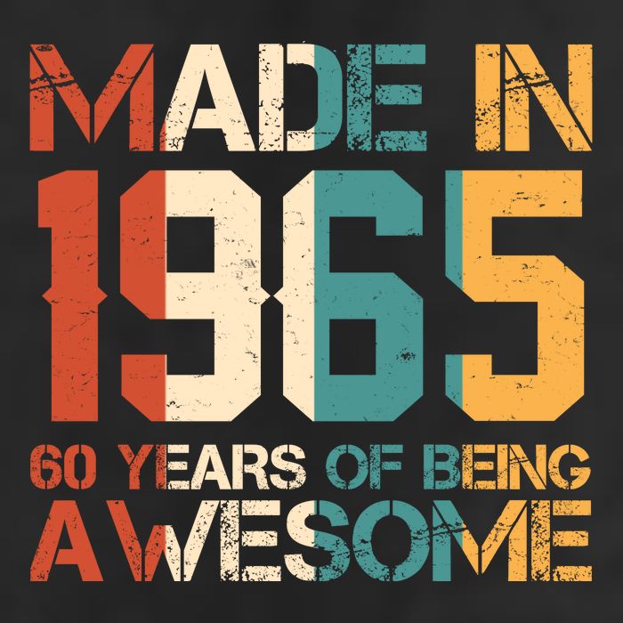 Retro Made In 1965 60 Years Of Being Awesome Birthday Golf Towel