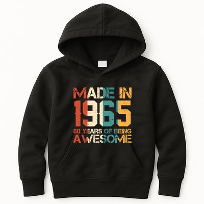 Retro Made In 1965 60 Years Of Being Awesome Birthday Kids Hoodie
