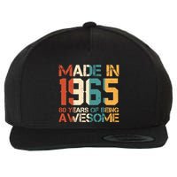 Retro Made In 1965 60 Years Of Being Awesome Birthday Wool Snapback Cap