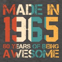 Retro Made In 1965 60 Years Of Being Awesome Birthday Vector Backpack