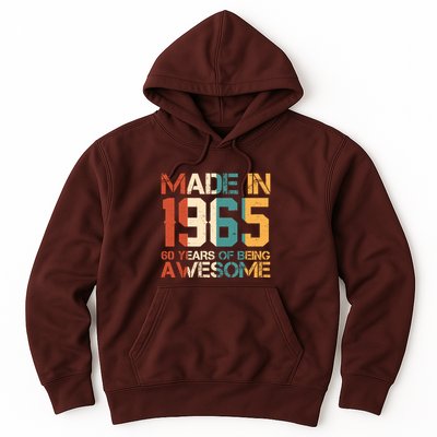 Retro Made In 1965 60 Years Of Being Awesome Birthday Hoodie