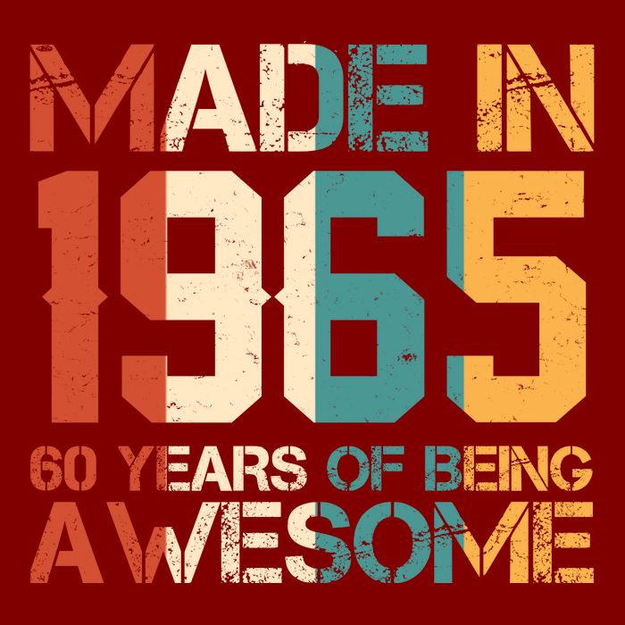 Retro Made In 1965 60 Years Of Being Awesome Birthday T-Shirt