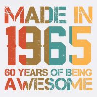 Retro Made In 1965 60 Years Of Being Awesome Birthday Garment-Dyed Sweatshirt