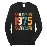 Retro Made In 1975 50 Years Of Being Awesome Birthday Long Sleeve Shirt