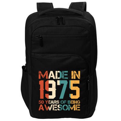 Retro Made In 1975 50 Years Of Being Awesome Birthday Impact Tech Backpack