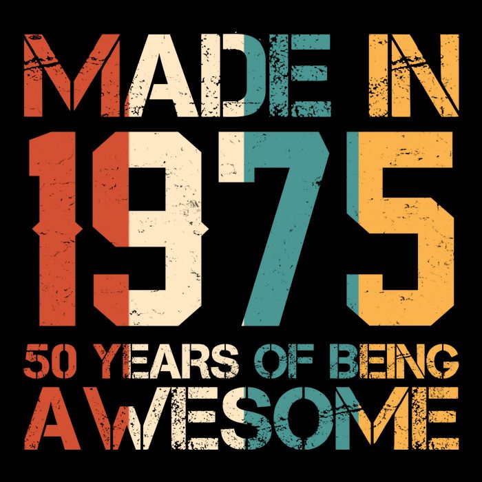 Retro Made In 1975 50 Years Of Being Awesome Birthday 16 in Basic Backpack