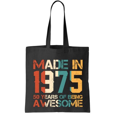 Retro Made In 1975 50 Years Of Being Awesome Birthday Bag
