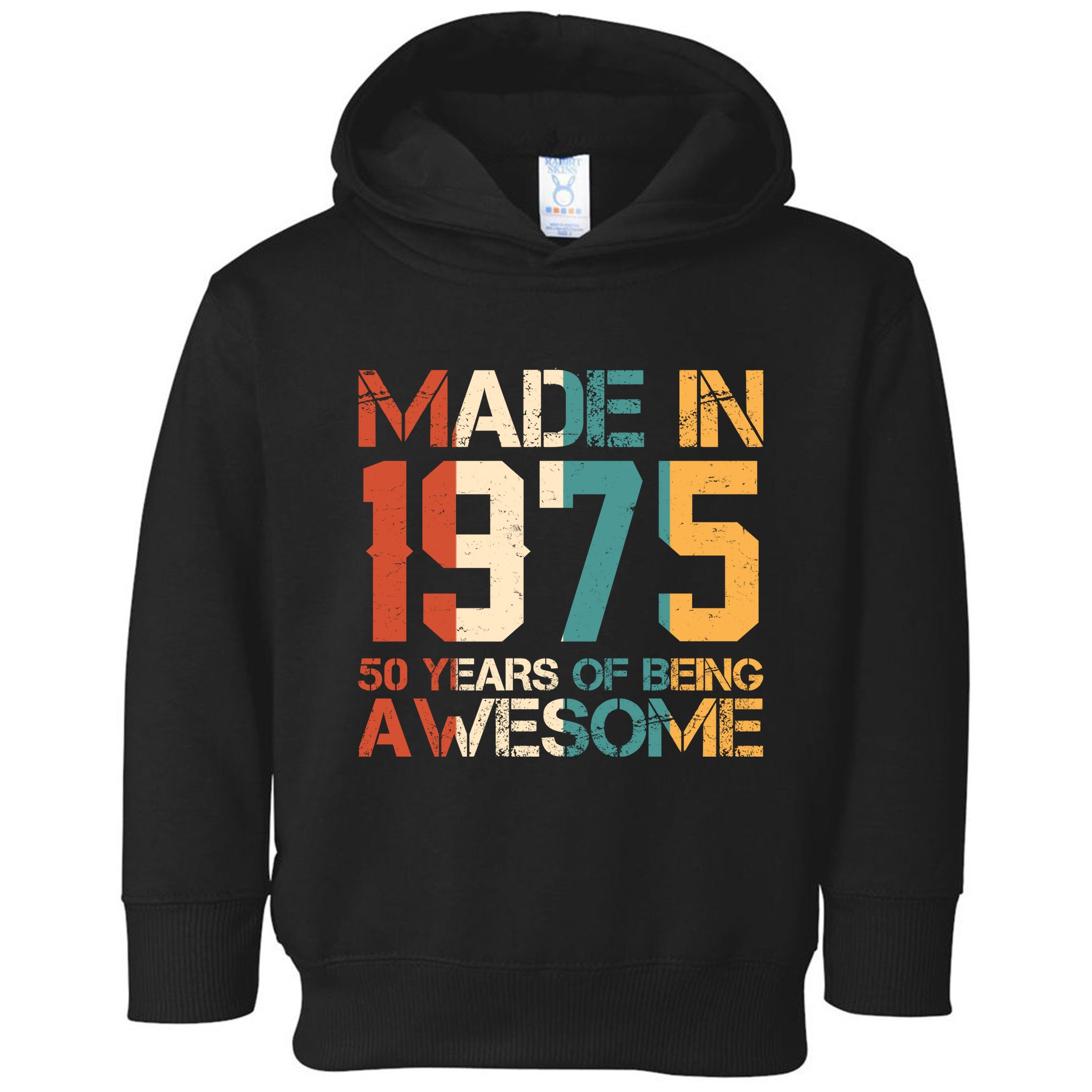 Retro Made In 1975 50 Years Of Being Awesome Birthday Toddler Hoodie