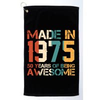 Retro Made In 1975 50 Years Of Being Awesome Birthday Golf Towel