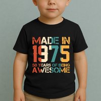 Retro Made In 1975 50 Years Of Being Awesome Birthday Toddler T-Shirt