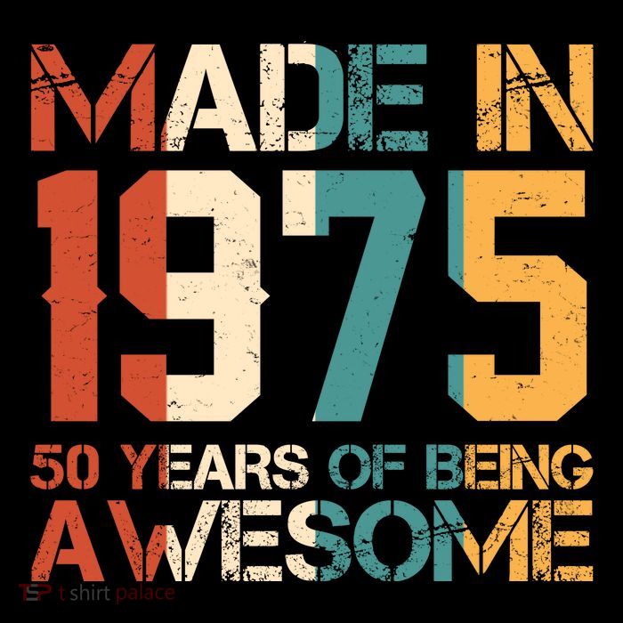 Retro Made In 1975 50 Years Of Being Awesome Birthday Kids T-Shirt
