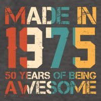 Retro Made In 1975 50 Years Of Being Awesome Birthday Vector Backpack
