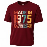 Retro Made In 1975 50 Years Of Being Awesome Birthday Performance Shirt