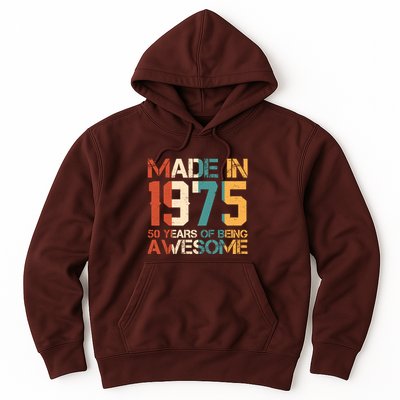 Retro Made In 1975 50 Years Of Being Awesome Birthday Hoodie