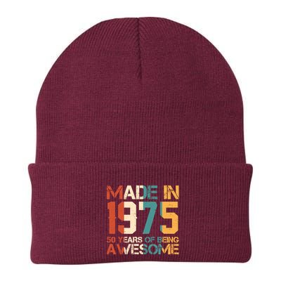 Retro Made In 1975 50 Years Of Being Awesome Birthday Beanie