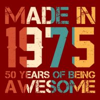 Retro Made In 1975 50 Years Of Being Awesome Birthday Visor