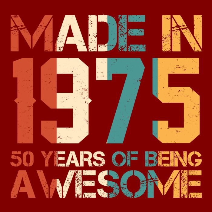 Retro Made In 1975 50 Years Of Being Awesome Birthday Visor