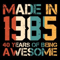 Retro Made In 1985 40 Years Of Being Awesome Birthday Button