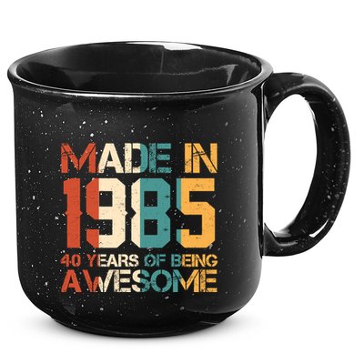 Retro Made In 1985 40 Years Of Being Awesome Birthday 15oz Campfire Ceramic Mug