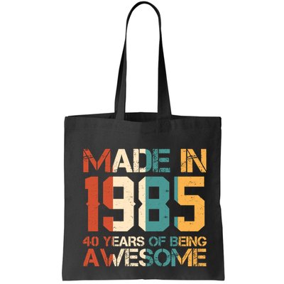 Retro Made In 1985 40 Years Of Being Awesome Birthday Bag