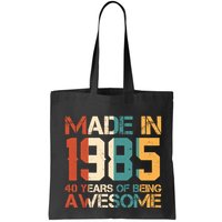 Retro Made In 1985 40 Years Of Being Awesome Birthday Bag