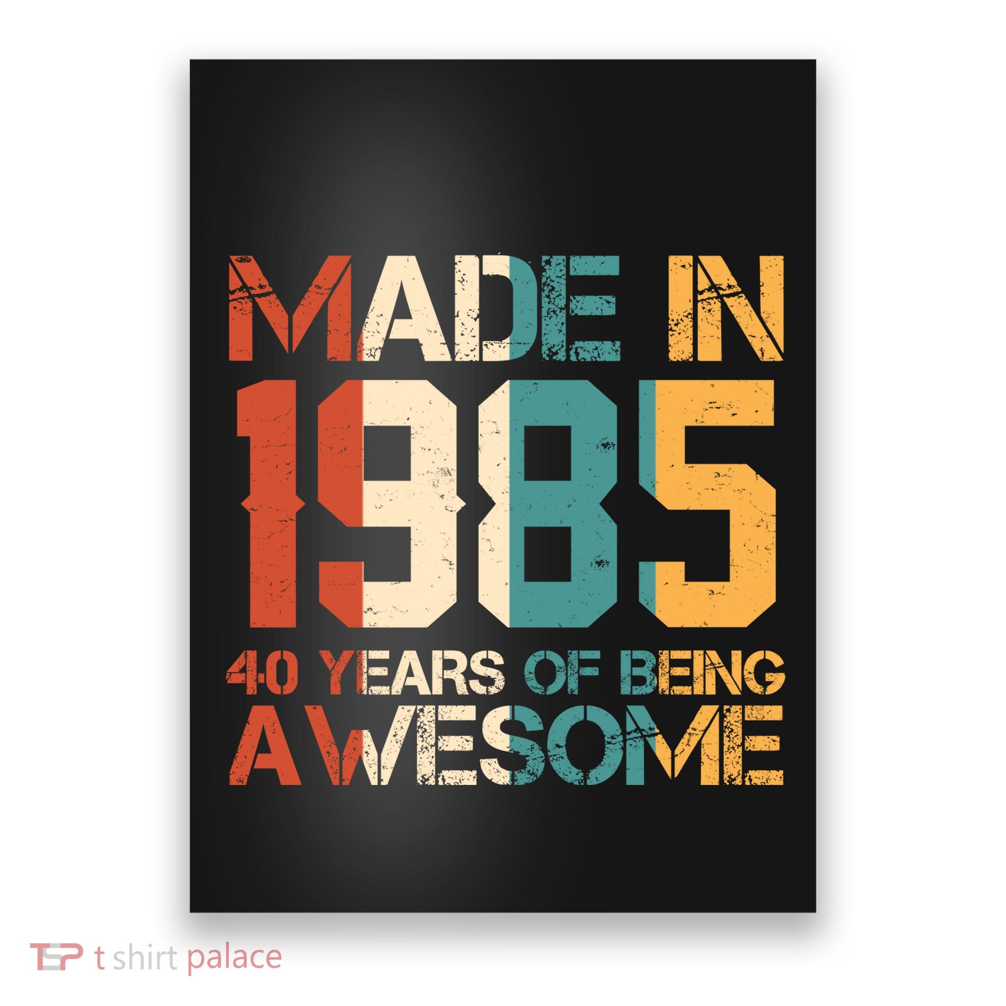 Retro Made In 1985 40 Years Of Being Awesome Birthday Poster
