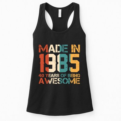 Retro Made In 1985 40 Years Of Being Awesome Birthday Womens Tank Top
