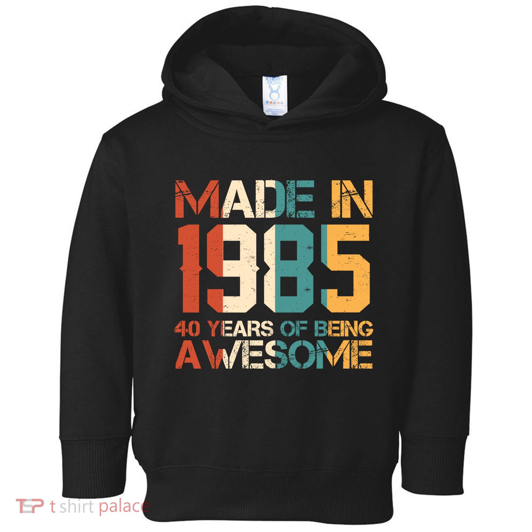 Retro Made In 1985 40 Years Of Being Awesome Birthday Toddler Hoodie
