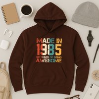Retro Made In 1985 40 Years Of Being Awesome Birthday Hoodie