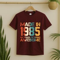 Retro Made In 1985 40 Years Of Being Awesome Birthday T-Shirt