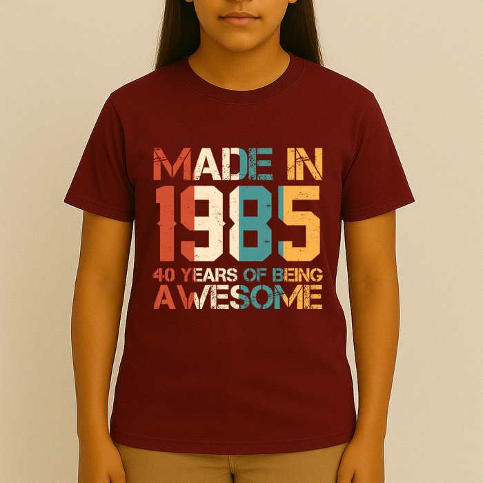 Retro Made In 1985 40 Years Of Being Awesome Birthday T-Shirt