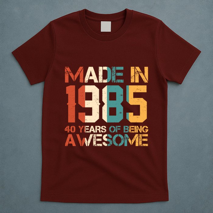 Retro Made In 1985 40 Years Of Being Awesome Birthday T-Shirt