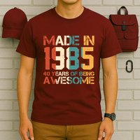 Retro Made In 1985 40 Years Of Being Awesome Birthday T-Shirt