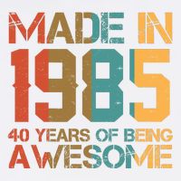 Retro Made In 1985 40 Years Of Being Awesome Birthday Garment-Dyed Sweatshirt