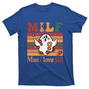 Retro Milf I Love Fall Funny Halloween Ghost Meaningful Gift T-Shirt